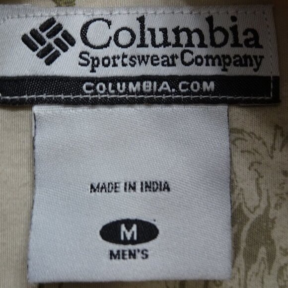 Columbia Tan Marlin Fishing Shirt Size Medium - Picture 5 of 6